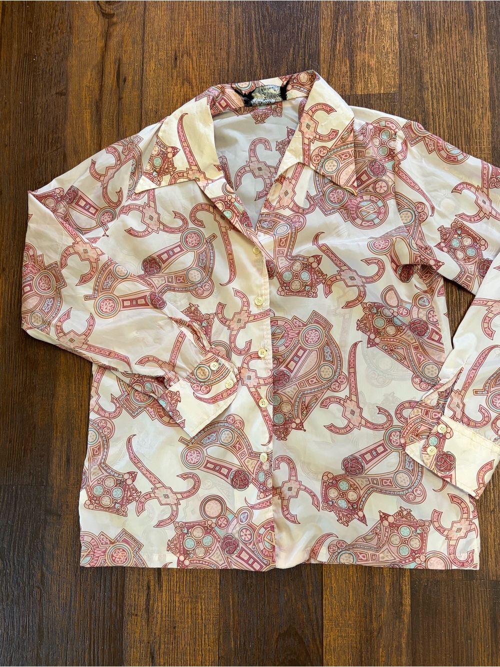 Women's Vintage Roberto Firenze Shirt Multicolor NO SIZE BOHO 70s Disco Vibrant